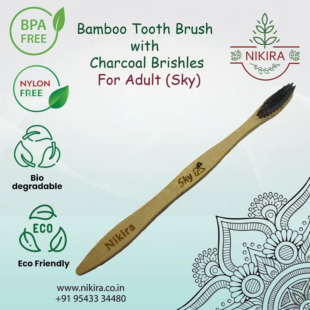 Adult Bamboo Tooth Brush (Sky)