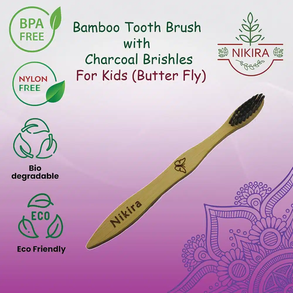 Kids Bamboo Tooth Brush (Butter Fly)