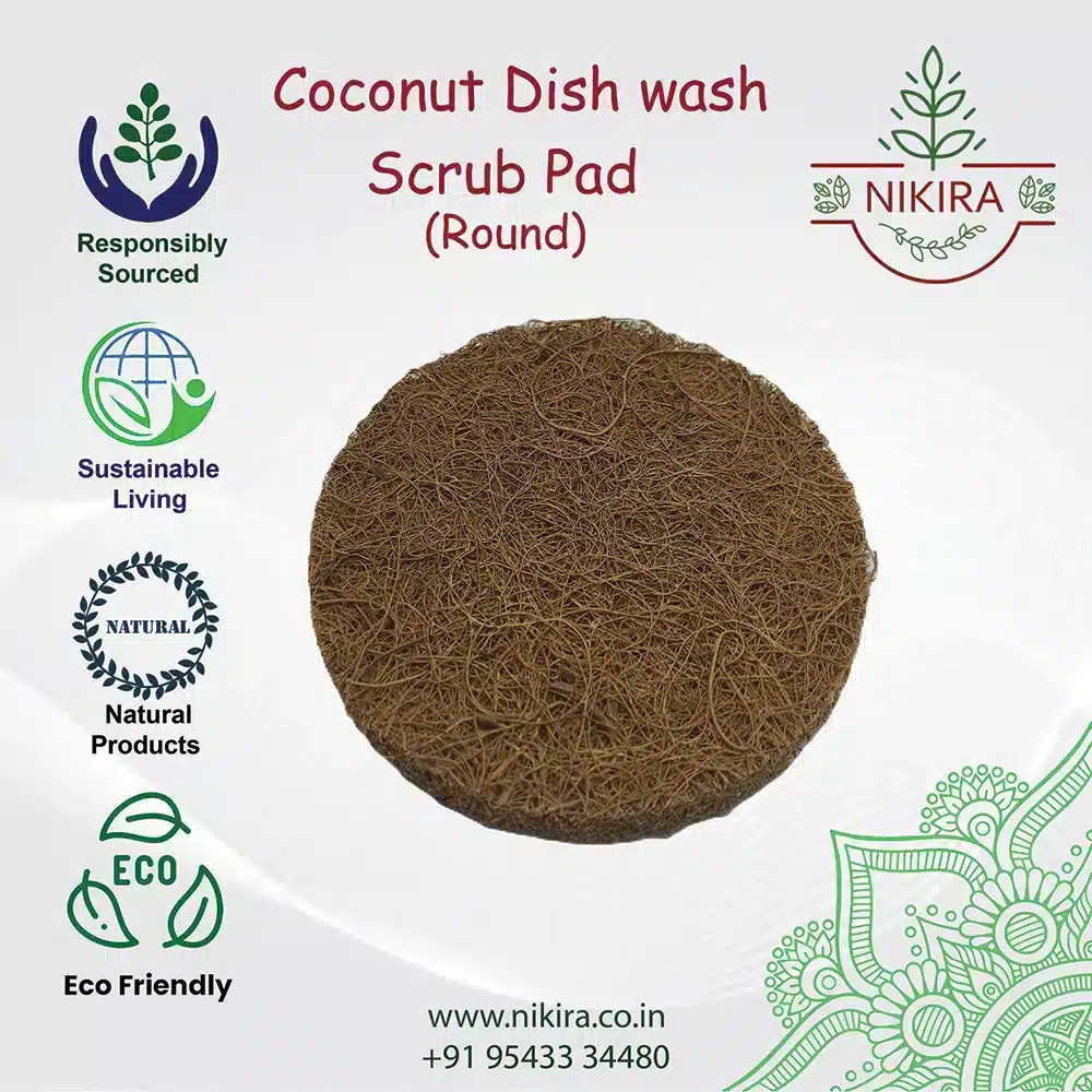 Coconut Dish Wash Scrub Pad(Round)